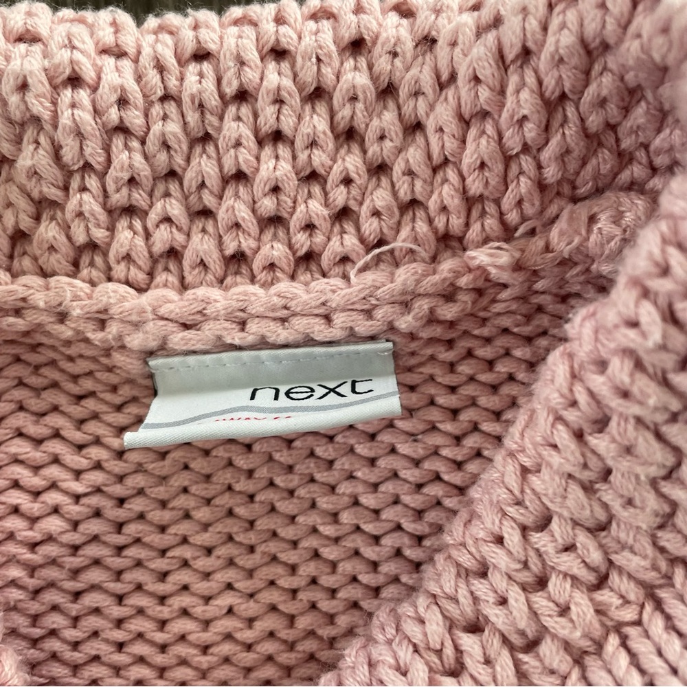 Next Pink Baby Girl Crochet Floral Applique Embroidery Cardigan Sweater - Picture 9 of 9